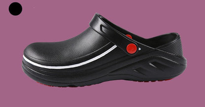 New Men Slippers Non-slip Waterproof Sandals Oil-proof Kitchen Work Cook Shoes Chef Master Hotel Restaurant Slippers Unisex