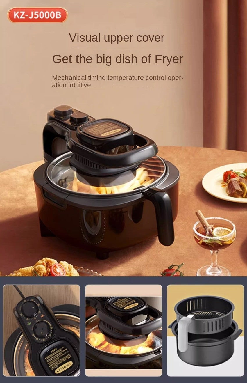 Flip-free air fryer double-layer fryer household large-capacity electric fryer fully automatic French fries machine