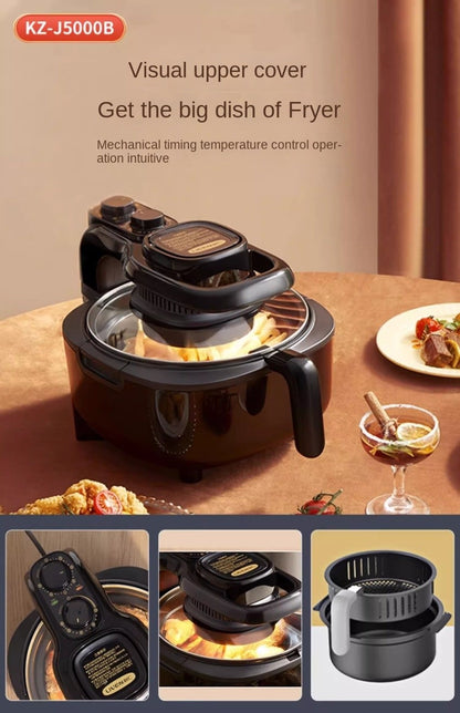 Flip-free air fryer double-layer fryer household large-capacity electric fryer fully automatic French fries machine