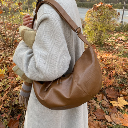 Small Niche Design Women's Large-Capacity Autumn and Winter Versatile Wide-Strap Single Shoulder Crossbody Dumpling Bag