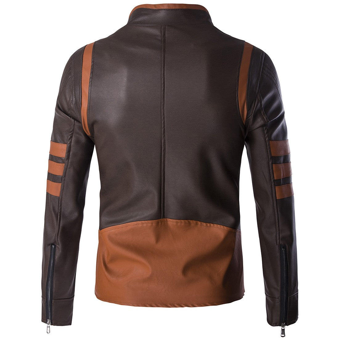 High-end Brand Men's Zipper Leather Jacket Wolverine Slim Fit Short Coat Retro Locomotive Logan Bomber PU Leather Jacket 5XL-M