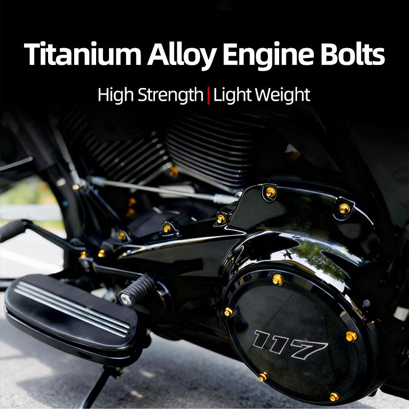 Parafusos de Cilindro de Liga de Titânio para Motor de Motocicleta, Kit de 89 peças para Harley 2018 em diante Touring Road Glide Softail Low Rider S/ST