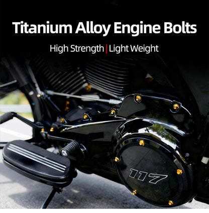 Parafusos de Cilindro de Liga de Titânio para Motor de Motocicleta, Kit de 89 peças para Harley 2018 em diante Touring Road Glide Softail Low Rider S/ST