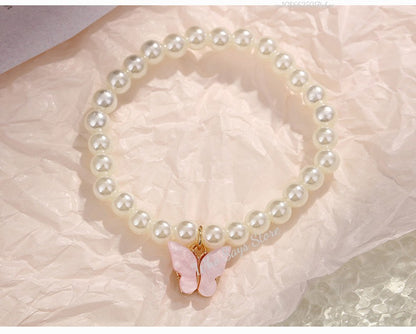 Conjuntos de Joias de Borboleta com Cristal Acrílico Romântico Pulseira Anel Colar Brinco Conjunto para Mulheres Acessórios de Vestido de Jantar de Casamento