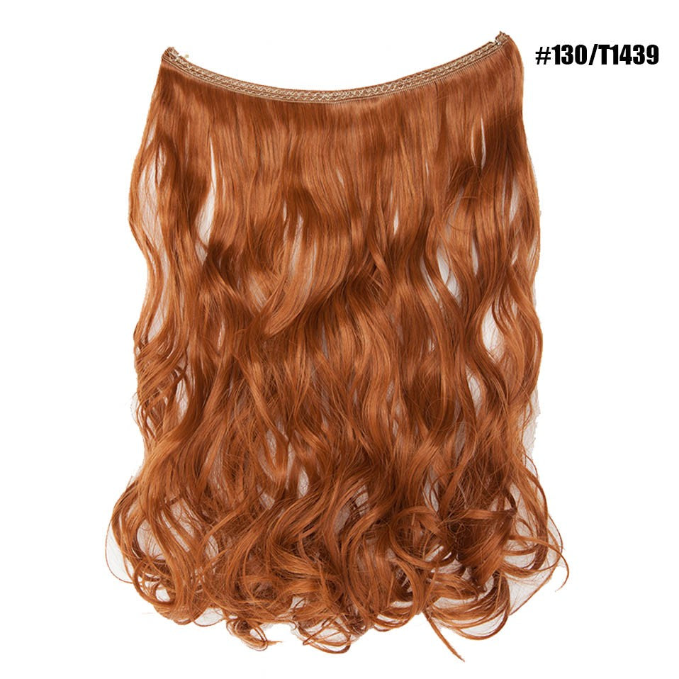 BENEHAIR Cabelo Sintético com Fio Invisível Sem Clipes Extensões de Cabelo Linha Secreta de Pesca Apliques de Cabelo Falso Para Mulheres