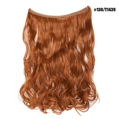 BENEHAIR Cabelo Sintético com Fio Invisível Sem Clipes Extensões de Cabelo Linha Secreta de Pesca Apliques de Cabelo Falso Para Mulheres