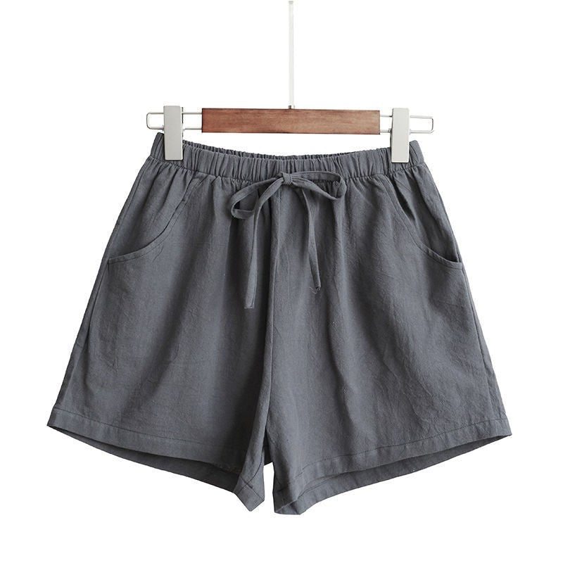 Summer Women Cotton Linen Shorts High Waist Shorts Short Pants Women Fashion Casual Sports Shorts Female S-3XL