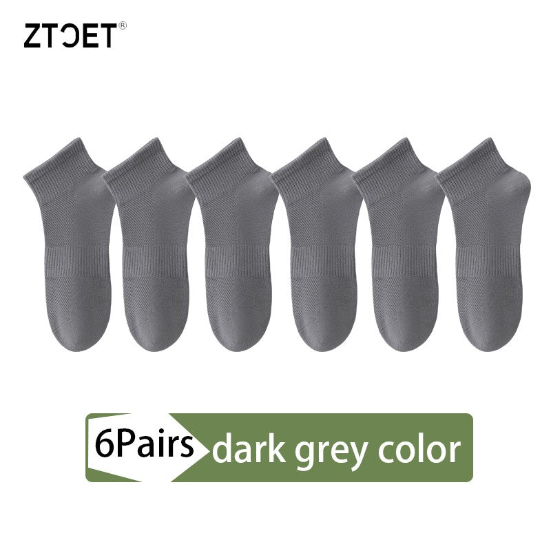6Pairs Men Socks Combed Cotton Mesh Breathable Odor proof and antibacterial Spring Summer for Male sock New High Quality Man