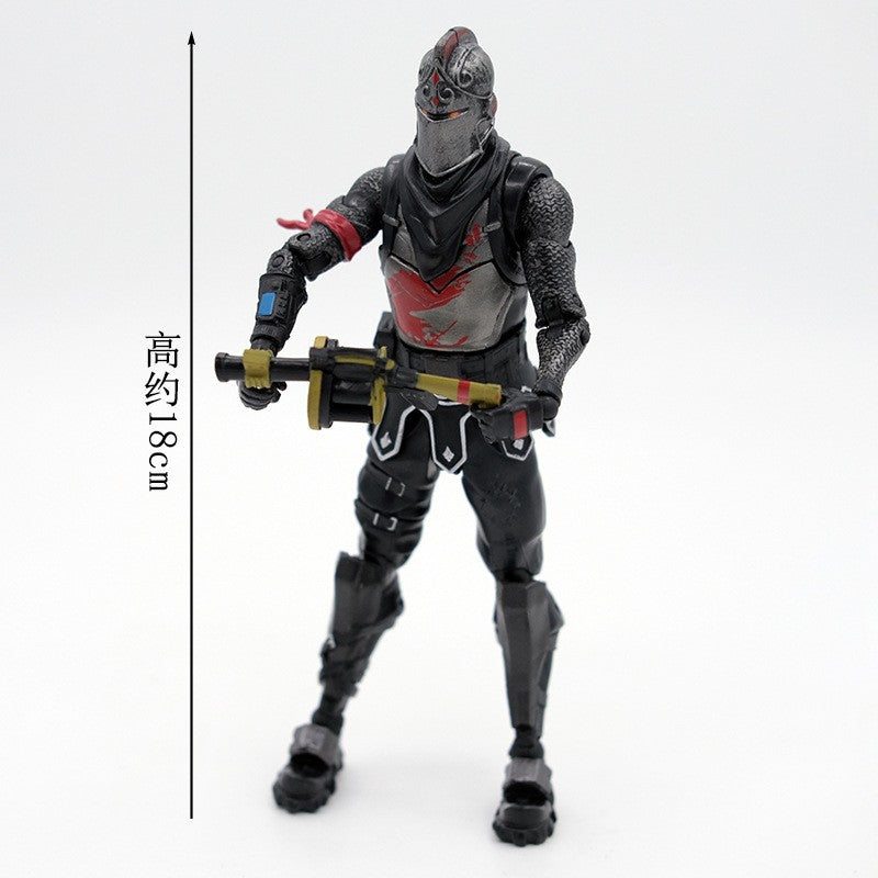 Fortnite Raptor Cavaleiro Negro Soldado Caveira Líder do Esquadrão Abraço Boneco de Ação Decoração de Quarto Brinquedos Presente para Crianças