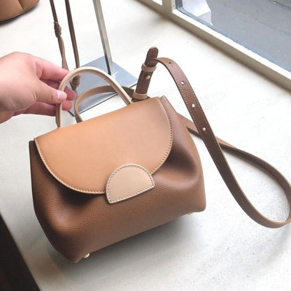 French Style Niche Fashion Crossbody Top Handle Bag Women Pu Leather Casual Daily Luxury Handbag Adjustable Shoulder Strap Y2k