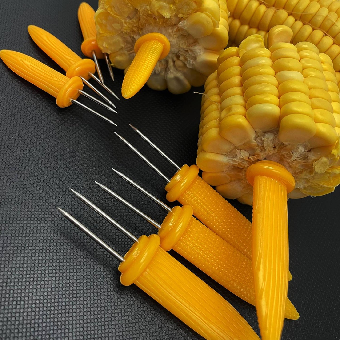 Stainless Steel Corn Fork 12/8Pcs With Box Anti Scalding Barbecue Corn Holders Camping Fruit BBQ Picnic Cooking Tools Outdoor
