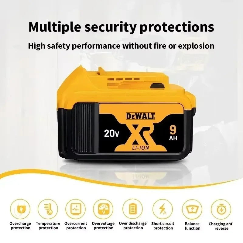 Bateria DEWALT 20V 6AH recarregável de íon de lítio carregador DCB118 Parafusadeira furadeira elétrica sem escovas DCD805 ferramenta elétrica