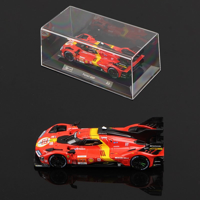 Bburago 1:43 Modelo de Carro de Corrida com Tampa Protetora contra Poeira Série Liga em Miniatura Diecast Brinquedo Estático de Corrida 499P 296 GT3 963 911 GT3 SC63 Fxxk