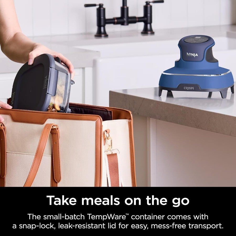 Crispi Air Fryer Microwave Freezer Dishwasher Safe Non Toxic Glass Portable Cooking System with 4 QT 6 Cup Glass Containers and