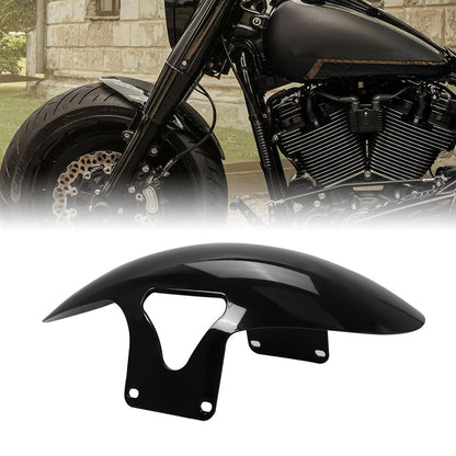 Para-lama dianteiro de motocicleta preto brilhante para Harley Softail M8 Fatboy FLFBS FLFB 2018-2022