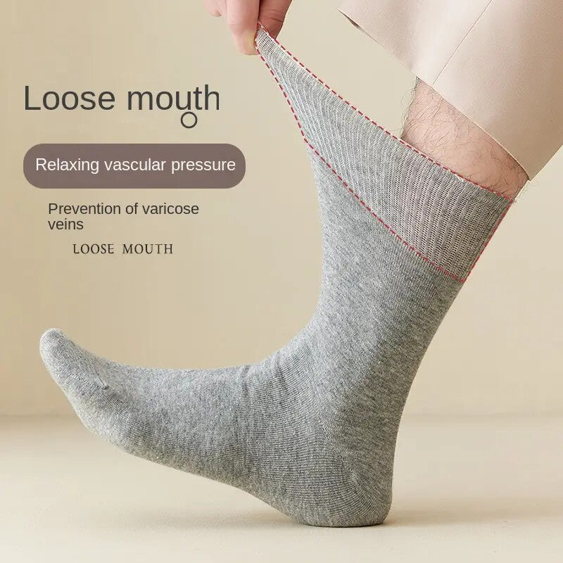 7 Pairs Man Non Binding Diabetes Socks Comfortable Breathable Socks Suitable For Elderly Man For Fat Feet Men Plus Size39-48
