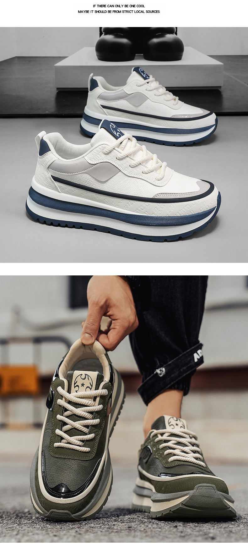 PARZIVAL Men Sneakers Casual Shoes Fashion Outdoor Sports Shoes Runner Tenis Trainer Leather Running Shoes Breathable Men Shoes