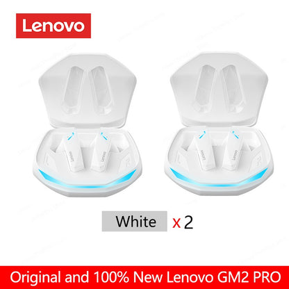 Fone de Ouvido Original Lenovo GM2 Pro Bluetooth 5.3 Sem Fio para Jogos com Baixa Latência Chamada HD Fones de Ouvido com Modo Duplo e Microfone GM2Pro