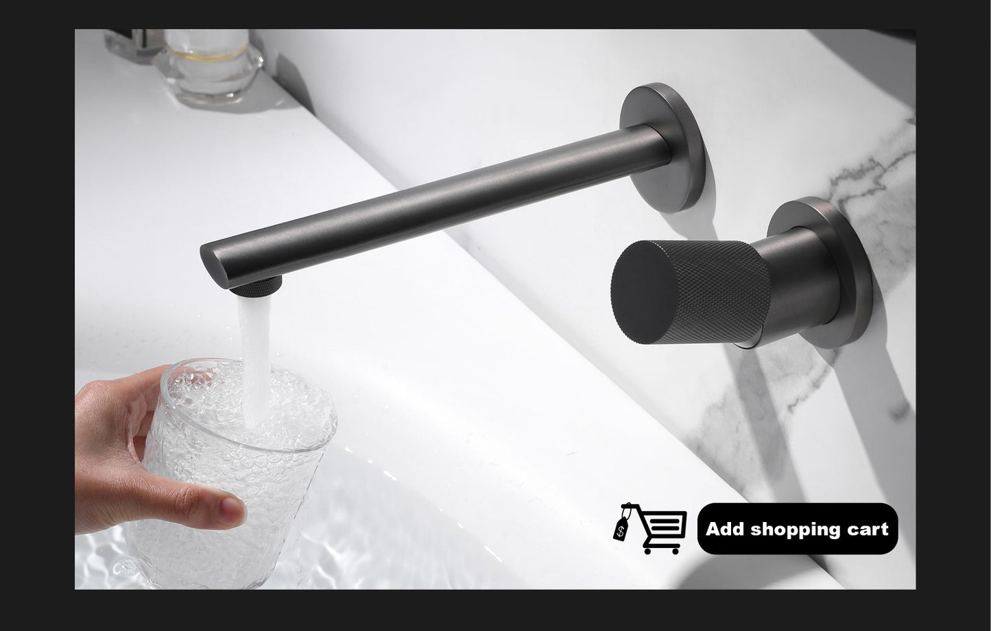 Luxury gun gray brass shower system with ceiling design Hidden LED digital display Dual control of Hot & Cold  bathroom Faucet