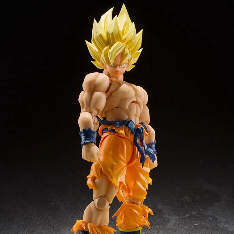 Shf Dragon Ball Z Son Goku Lendário Boneco de Ação Coleção Articulado de PVC Anime 17cm Super Saiyajin Kakarotto Modelo de Brinquedo