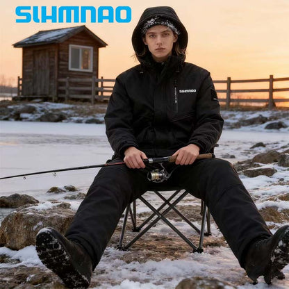 2026 Conjunto de Ciclismo com Capuz Soft Shell de Pele de Tubarão para Uso Externo, Conjunto de Pesca Quente de Veludo Masculino, Conjunto de Assalto de Soft Shell e Veludo