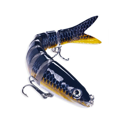 Iscas Artificiais Articuladas Wobblers para Pesca de Lúcio 13,4cm, Seções Múltiplas, Isca Rígida Artificial para Trolling, Ferramentas de Pesca de Carpa e Lúcio