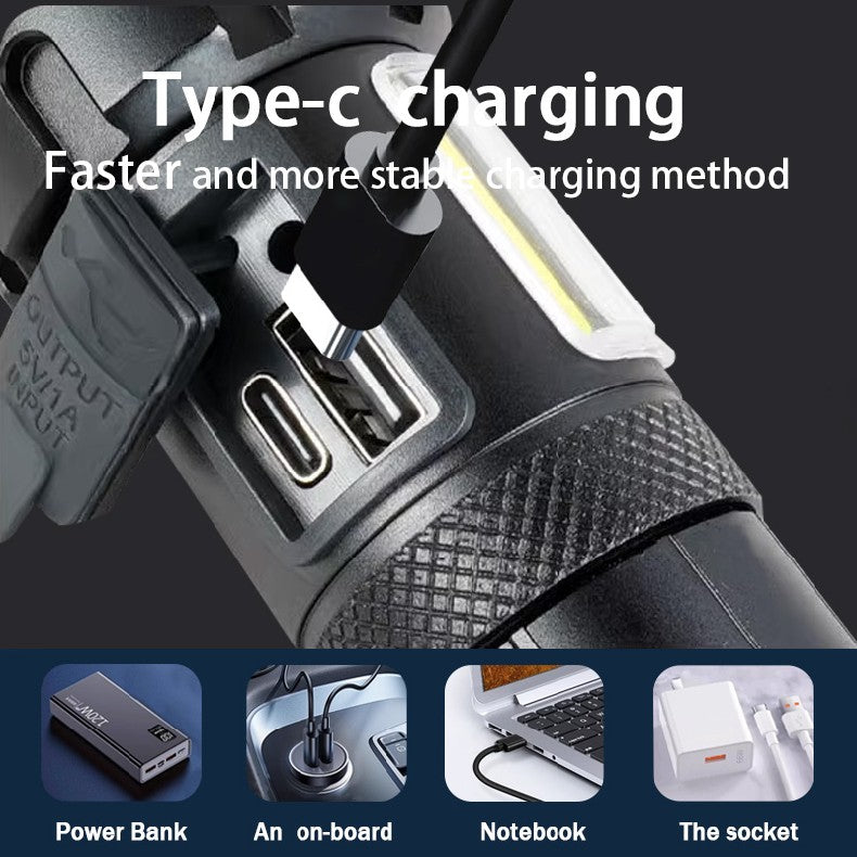 2025 New 15000mAh XHP390 Flashlights 10000000LM Ultra Powerful Flashlight Zoom USB Rechargeable Lantern Outdoor Camping Torch