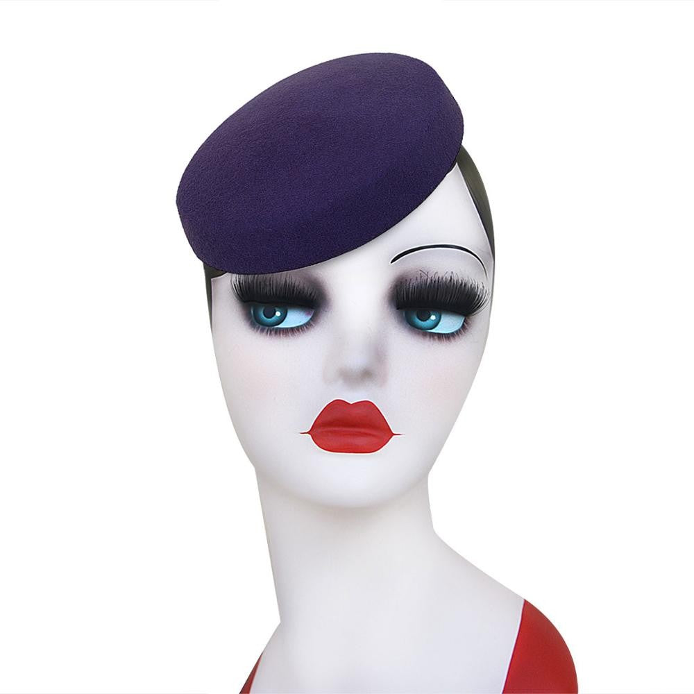 Lawliet Circle Feminino Capacete Chapéus de Feltro de Lã Chapéus Pillbox Fascinator para Mulheres Suprimento de Chapelaria Base de Chapéu Chapéus de Coquetel