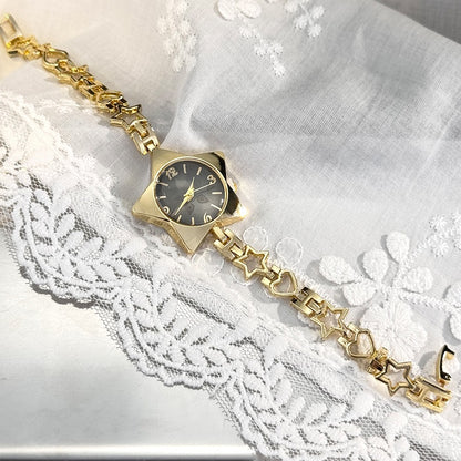 New Creative Fashion Minimalist Holiday Star Bracelet Watch Jewelry High-End Ladies Quartz Watch Elegant Timepiece Accessory