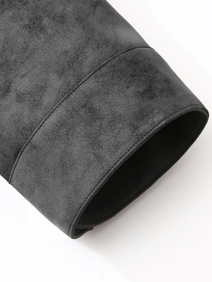 Men'S Motorcycle Jacket - Windproof Thermal Zip-Up Biker Coat with Stand Collar, Full-Zip Closure, Front Pockets - Lightweight N