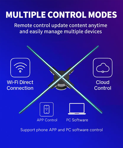 39.3 inch Large 3D Holographic Fan Display LED Advertising Machine Digital Video Player for Exhibition Promotion Signage