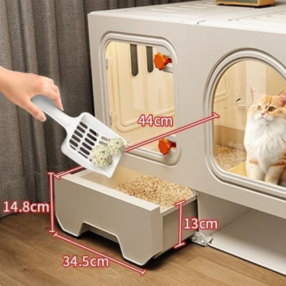 Casa de Gato Grande Gaveta Transparente Casas de Gato Habitats Divisão Gatos de Estimação Gaiola de Gatinhos com Quarto de Armazenamento Gaiolas de Gatinhos