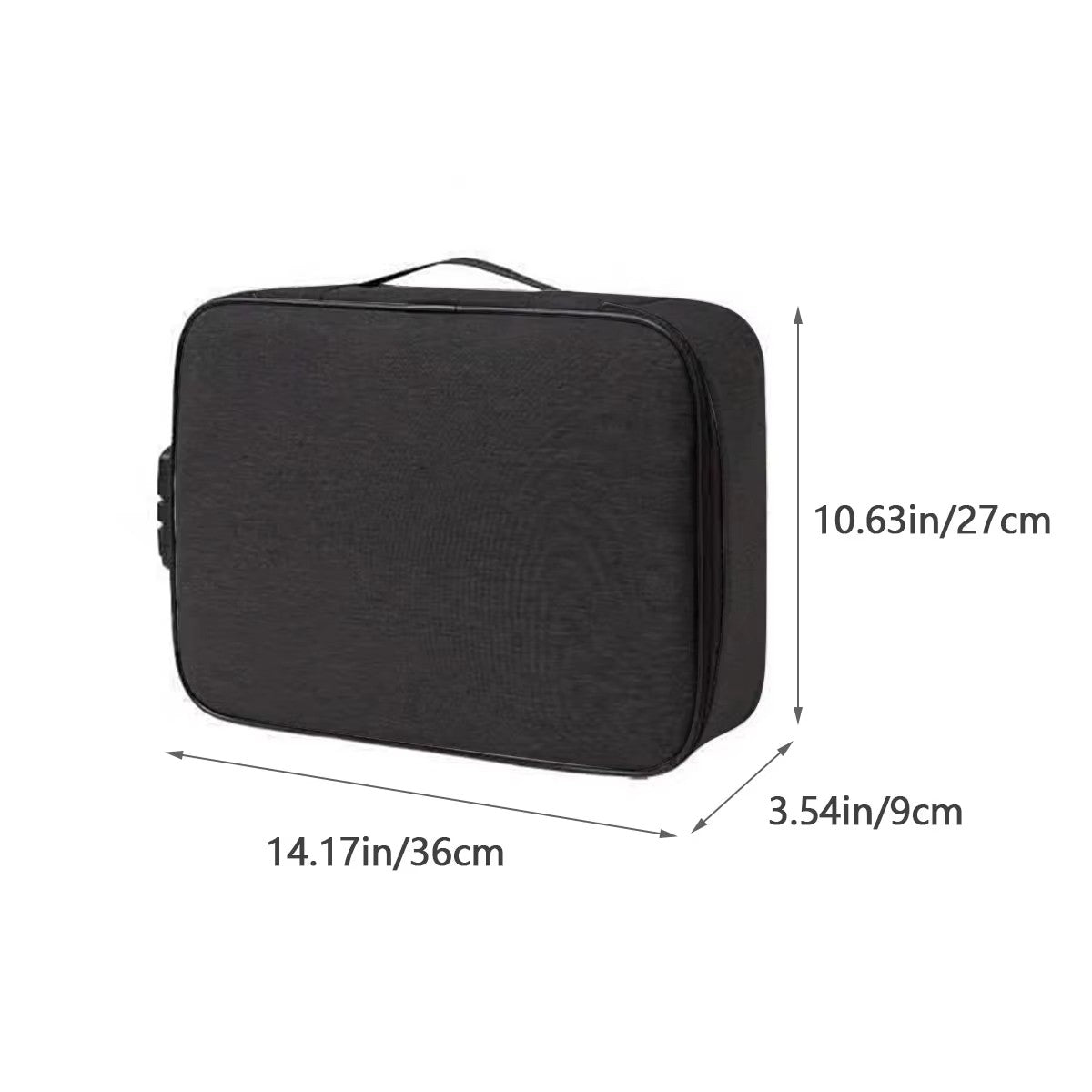 Pasta Organizadora de Documentos de 3 Camadas Maleta Suporte para Pasta Masculino Feminino Bolsa Carteira Passaporte Cofre Doméstico Estojo Funcional para Armazenamento de Arquivos