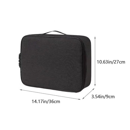 Pasta Organizadora de Documentos de 3 Camadas Maleta Suporte para Pasta Masculino Feminino Bolsa Carteira Passaporte Cofre Doméstico Estojo Funcional para Armazenamento de Arquivos