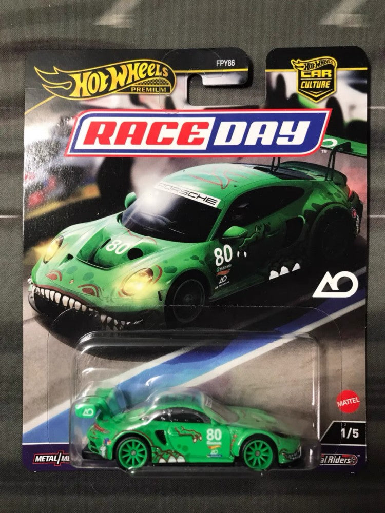 Hot Wheels Fpy86 Car Culture - Race Day (D) Porsche Bmw Nissan Premium Carros de Brinquedo de Metal Fundido de Alta Qualidade para Presentes de Aniversário e Natal