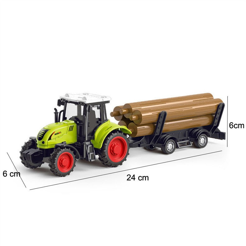 Farm Tractor Truck Tractor Inertia Car Transport Pulverizer Model Baby Car Boy Toy Engineering Car Childrens Educational Toys