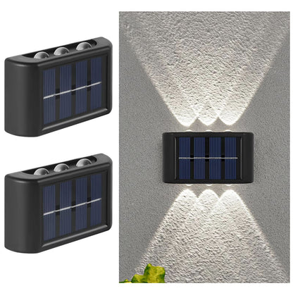 Solar Up And Down Double-headed High Brightness Wall Lights Garden Lights Door Sign Wall Lights Outdoor Waterproof Wall Washer