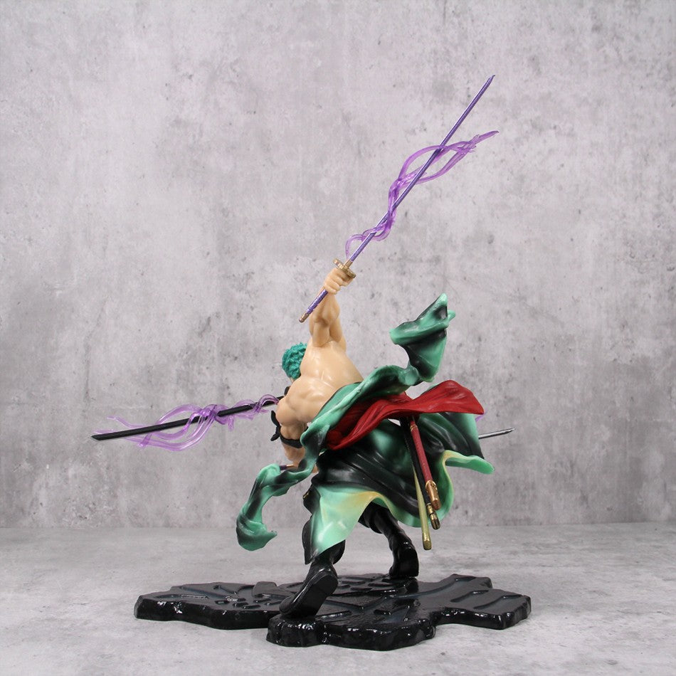Hot One Piece 10cm Anime Figura GK Roronoa Zoro Três Espadas Sa-maximum Mangá Anime Estátua Action Figure Modelo Coleção Brinquedo Infantil