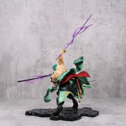 Hot One Piece 10cm Anime Figura GK Roronoa Zoro Três Espadas Sa-maximum Mangá Anime Estátua Action Figure Modelo Coleção Brinquedo Infantil