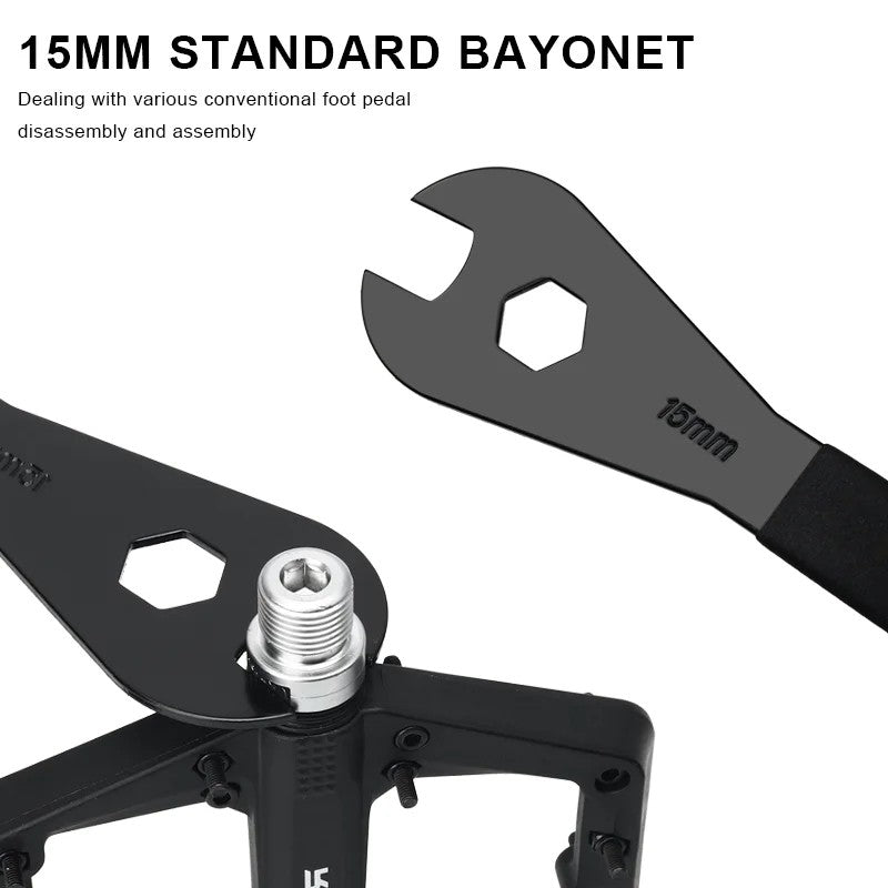 Chave de Pedal de Bicicleta RIDERACE 15mm Durável para Cubos de MTB Bicicleta de Montanha Ferramenta de Instalação Remoção Chave Inglesa Reparo de Ciclismo de Estrada