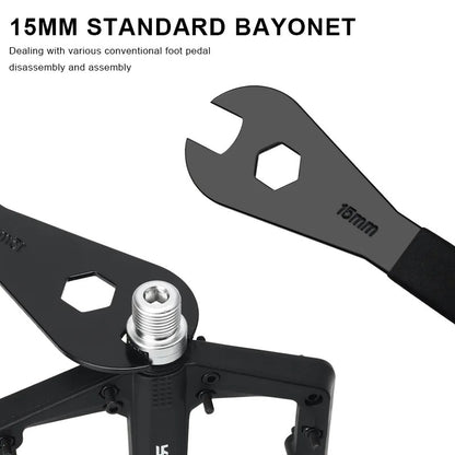Chave de Pedal de Bicicleta RIDERACE 15mm Durável para Cubos de MTB Bicicleta de Montanha Ferramenta de Instalação Remoção Chave Inglesa Reparo de Ciclismo de Estrada