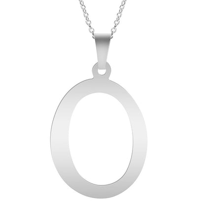 Colar de Letras de Moda A-Z para Mulheres Homens Aço Inoxidável de Alta Qualidade Colar Alfabeto Inglês A B C D E F G H I J K L M N O P Q R S T U V W X Y Z