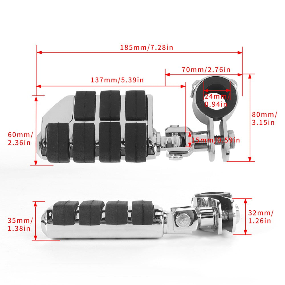 1 1/4" 32mm Motorcycle Foot Rest Highway Engine Guard Foot Pegs Mount Footrest For Harley Touring Honda Kawasaki Suzuki Yamaha