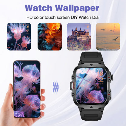 Smart watch, Bluetooth call, message reminder, two straps optional, suitable for iPhone/Android phone