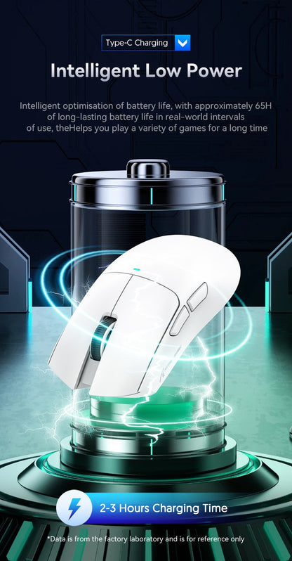 Mouse Gamer Attack Shark X11 Sem Fio Bluetooth Triplo Modo, Tela Sensível ao Toque, Base de Carregamento Magnético, Ultraleve, com Macro