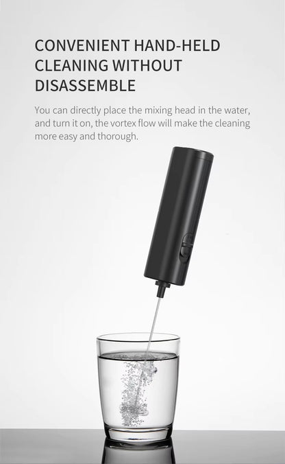 Kitchen Powerful Stirrer Milk Frother Handheld Foam Maker for Lattes Whisk Drink Mixer Coffee Electric Rechargable Egg Beater
