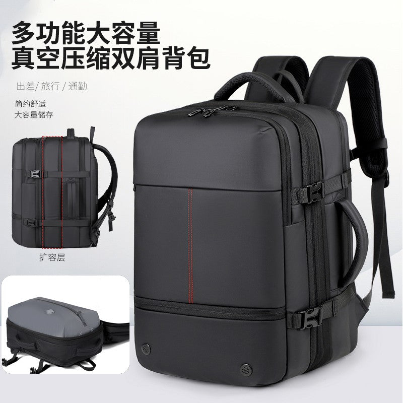 Backpack Men's Expandable Vacuum Compression Short-Distance Business Trip Large-Capacity Dry and Wet Separation Business Multi-Functional Backpack
