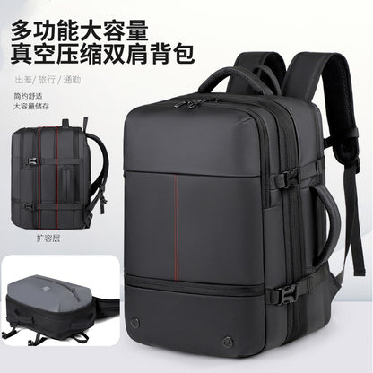 Backpack Men's Expandable Vacuum Compression Short-Distance Business Trip Large-Capacity Dry and Wet Separation Business Multi-Functional Backpack