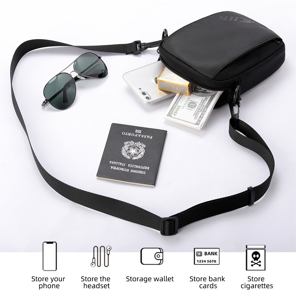 Heroic Knight Casual Men's Shoulder Bag 6.5" Phone Woman's Crossbody Bag Waterproof Men Chest Bag Outdoors Unisex Travel Pack