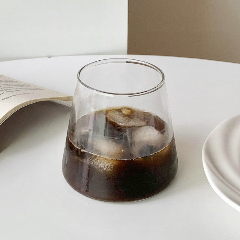 2/4 canecas de vidro copos de café gelado 300ml canecas de vidro acessórios de cozinha 350ml canecas para chá com leite suco garrafa de vidro para bebidas
